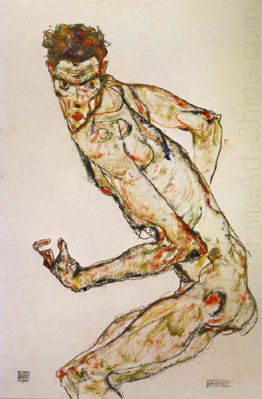 Egon Schiele Fighter china oil painting image